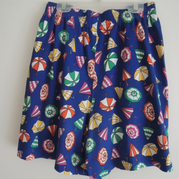 Ladies 2 Pc Shorts Skort Set Size L (Size M) Umbrella Print by Picone Sport NWOT - Picture 10 of 16